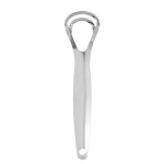 Stainless steel tongue scraper, double
